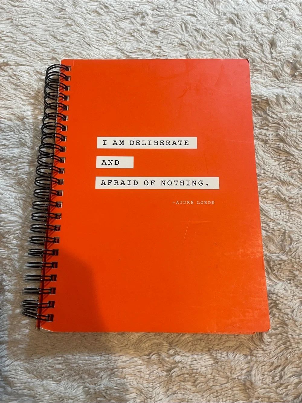 I am deliberate and afraid of nothing journal